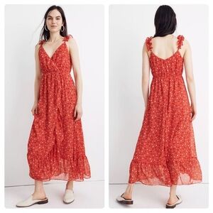 Madewell Ruffle Strap Wrap Dress